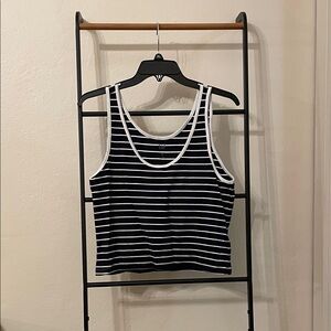 Striped Black and White Tank Top